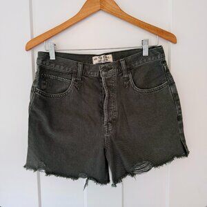 We The Free Free People Olive Green Denim Shorts, Women's 28